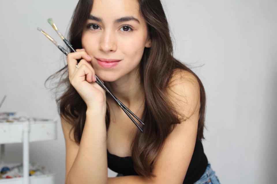 Fernanda Gómez en su estudio